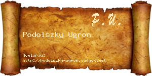 Podolszky Ugron névjegykártya